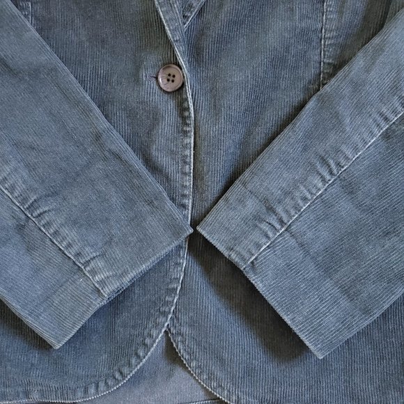 Club Monaco Blue Cotton Textured Blazer - Med - Picture 7 of 13